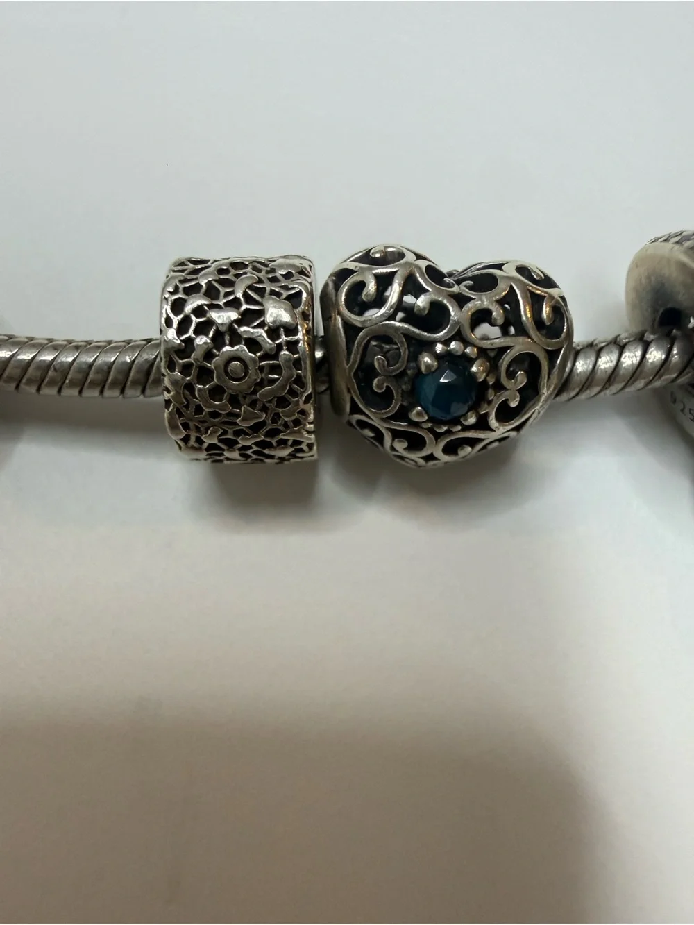 Authentic Pandora Sterling Silver Bracelet with Charm